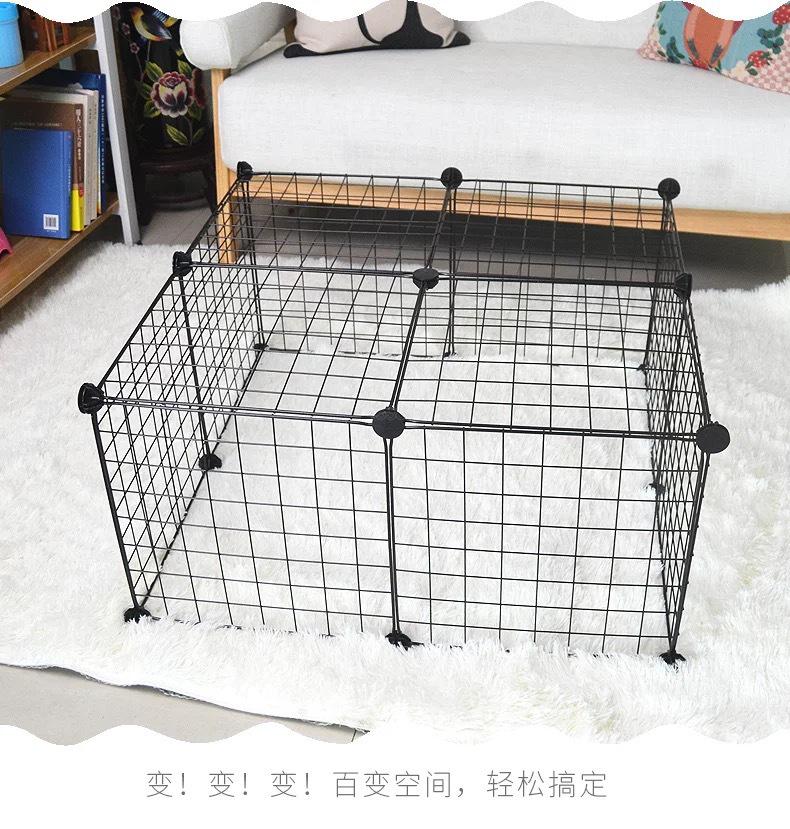 DIY Combination Wire Mesh Pet Cage dog Cat Rabbit Cage Multi Function Fence Iron Cage Guinea Pig Metal Hamster Cages