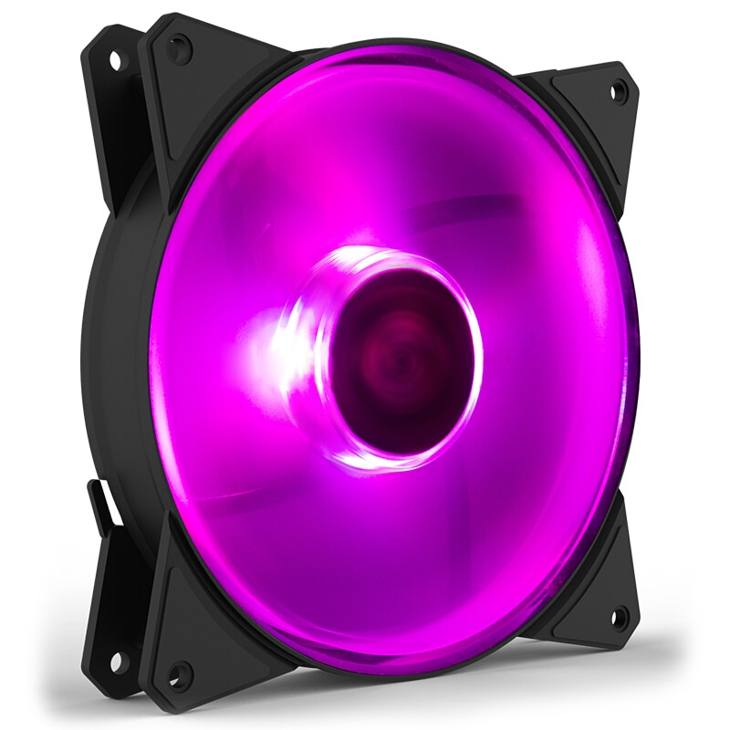 Cooler master  mf140 rgb 14cm rgb 12v/4 pin computertaske stille pwm ventilator pc cpu køler radiator vandkøling 140mm erstatter blæsere