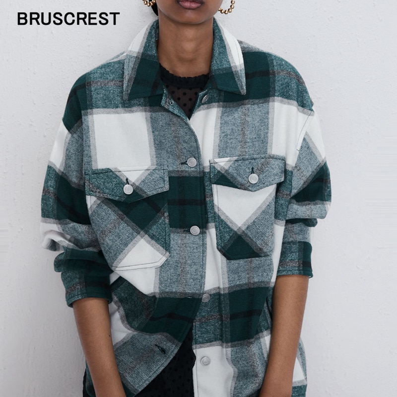 Winter coats and jackets women cute plaid jacket loose korean jackets ladies oversized jacket winter coats female Autumn