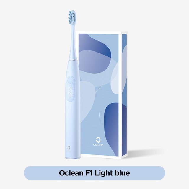Oclean F1 Sonic Elektrische Tandenborstel IPX7 Waterdichte Smart Snel Opladen 3 Modi Voor Volwassen: Light blue