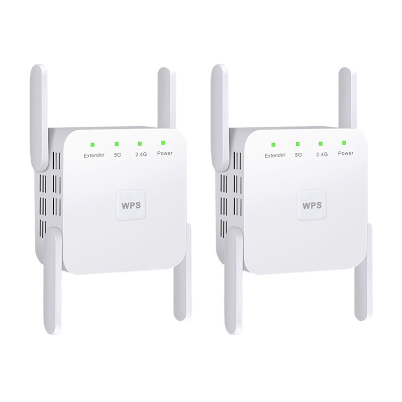 iMice WLAN Repeater - 1200M Dual Band 2.4G/5G - Vier Antennen - Starkes WLAN durch Wand Verstärker