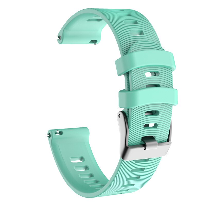 Correa de reloj de silicona deportiva de 20mm para Garmin Forerunner 245 245M 645 vibractive 3 pulsera inteligente correa de reloj pulsera colorida: Duck green