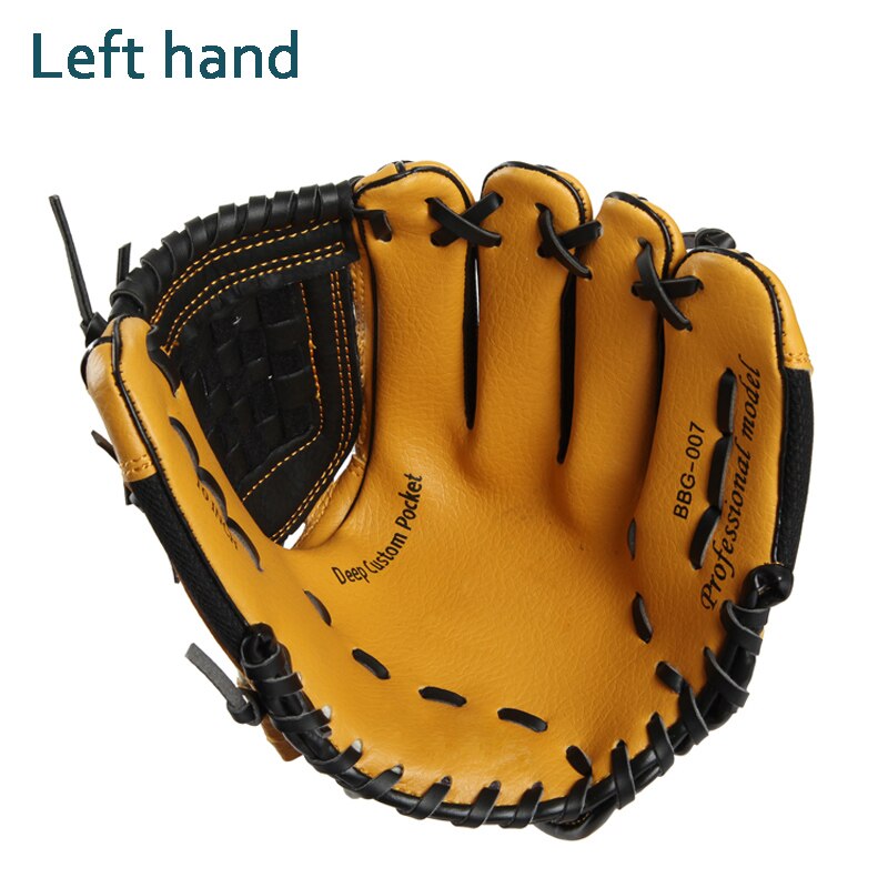 brown colour children left and right hand baseball glove non-slip super soft wear-resisting: Multi