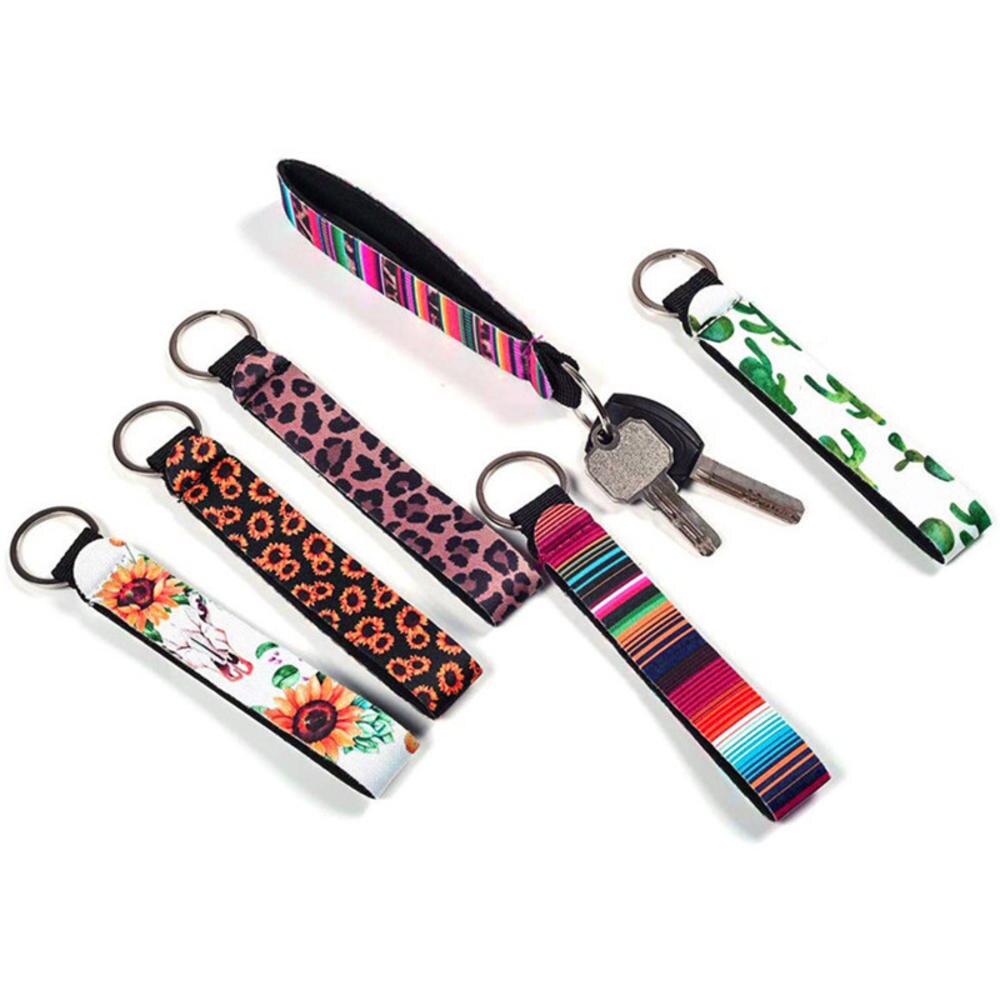 Blume Muster Tuch Band Telefon Lanyard Keychain Für Frauen Telefon Fall Brieftasche Kurze Lange Band Für Kamera Schlüssel Ring