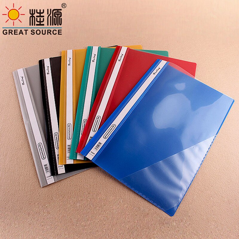F/C Report Folder 2 Holes Clip Folder Clear Cover W250*L345mm (9.85" * 13.58")(36PCS)