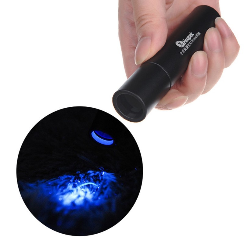 Pet Fungus USB Chargeable Ultraviolet Photodetector Violet Lamp Cat Ringworm Detection Black