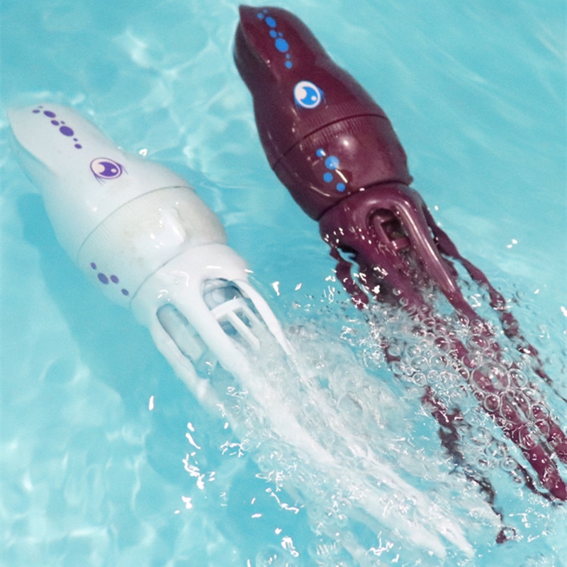 Sjov svømning elektronisk kæledyr aktiveret batteridrevet robot legetøj svømning blæksprutte baby shower legekammerat dekorere fisk bedst