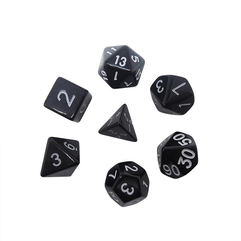 Polyhedral Würfel Anzahl Digitale Würfel Acryl Würfel Brettspiel Würfel Tabelle Spiele Drachen Dungeons DND: style 16 7pcs