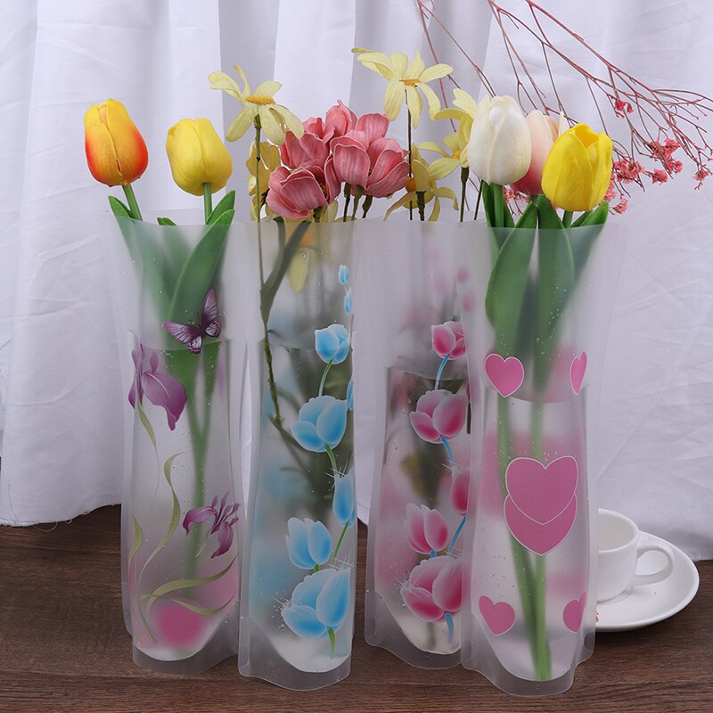 27X12cm Protection de l'environnement PVC plastique pliable Vase fleurs jardinière