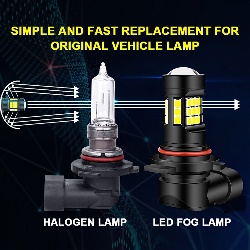 hlxg car fog lights h11 led Foglight 36W day Driving Bulb Yellow White 6000K 3000K 9005 HB3 9006 HB4 h8 fog light Auto bulbs 12V
