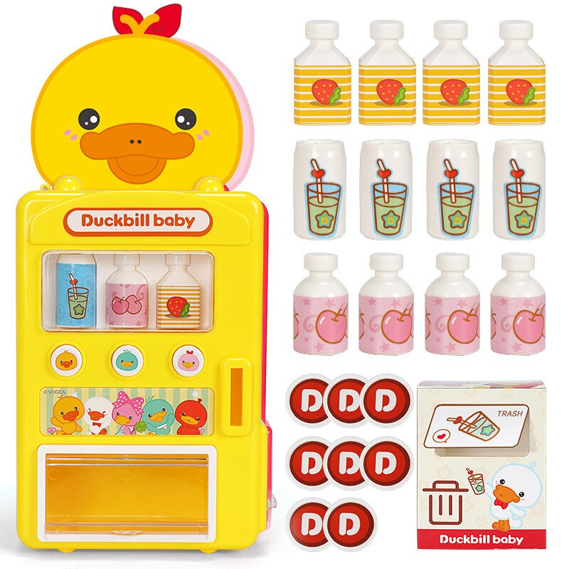 Speelgoed Vogelbekdier Automaat Kinderen Speelhuis Puzzel Muntautomaten Drankautomaat Jongen Meisjes Speelgoed: YELLOW