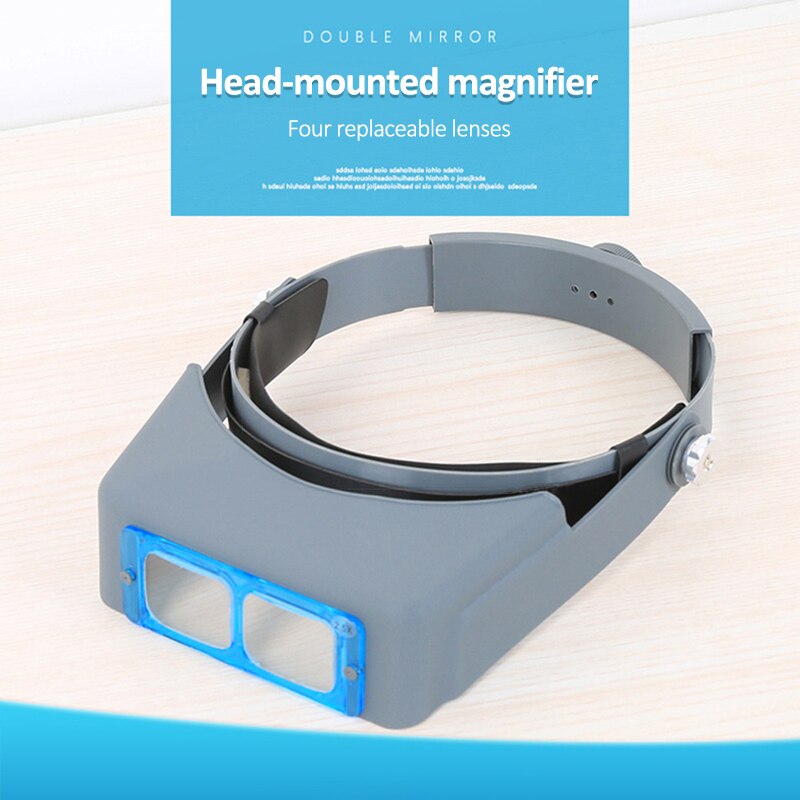 1.5X2X2.5X3.5X Head Wearing Magnifier Optivisor Eye Loupe 4 Lens Magnifier For Watch Repair Jewelry Making Welding