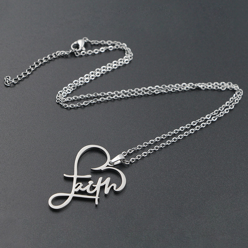 VILLWICE Christliches Herz Collier - Edelstahl Vergoldet Inspirierender Glaubensschmuck