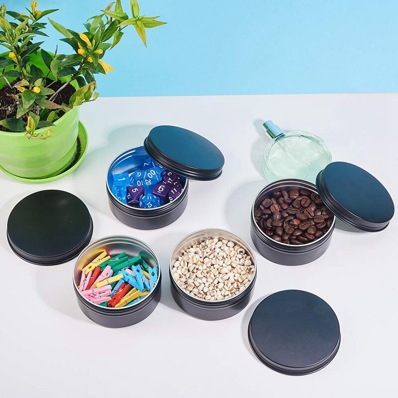 5 Oz 12 Packs Zwarte Ronde Aluminium Blikjes Schro... – Grandado