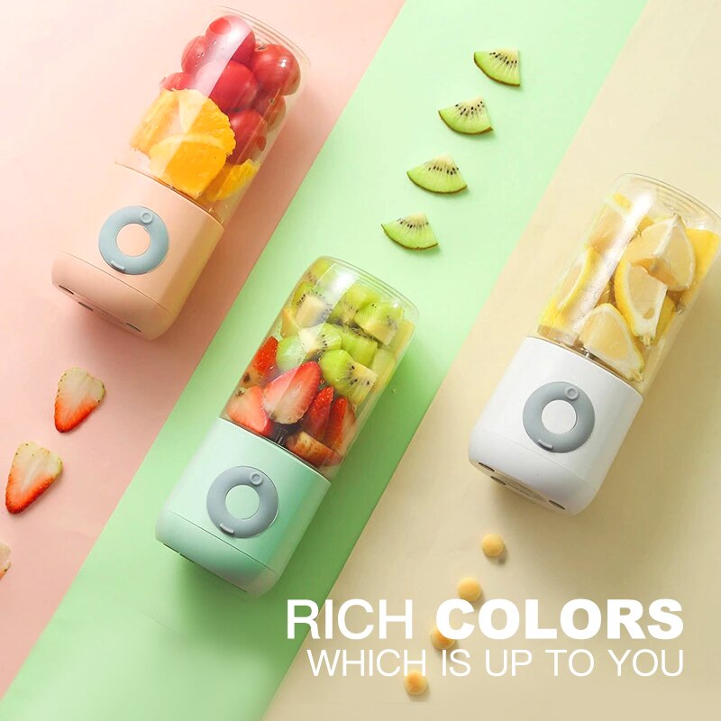 500ml 6 Cutter Mini Portable Juicers USB Electric Mixer Fruit Smoothie Blender For Machine Food Processor Maker Juice Extractor