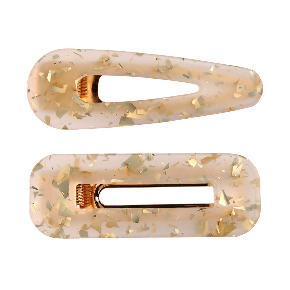2Pcs Acrylic Resin Hollow Alligator Hair Clips For Women Girls Water Shape Hair Pins Hairgrips Geometric Hair Accessories: 12