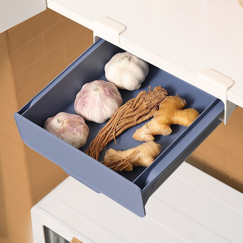 Kitchen Cabinet Hanging Shelf Drawer Food Organizer Under Desk Pen Holder Tableware Remote Control Storage Box Forks Spoons Tray