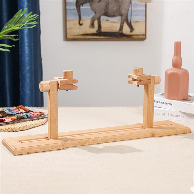 Soporte de punto de cruz de madera, estante de punto de cruz ajustable, marco de bordado de punto de cruz de escritorio, 1 ud.
