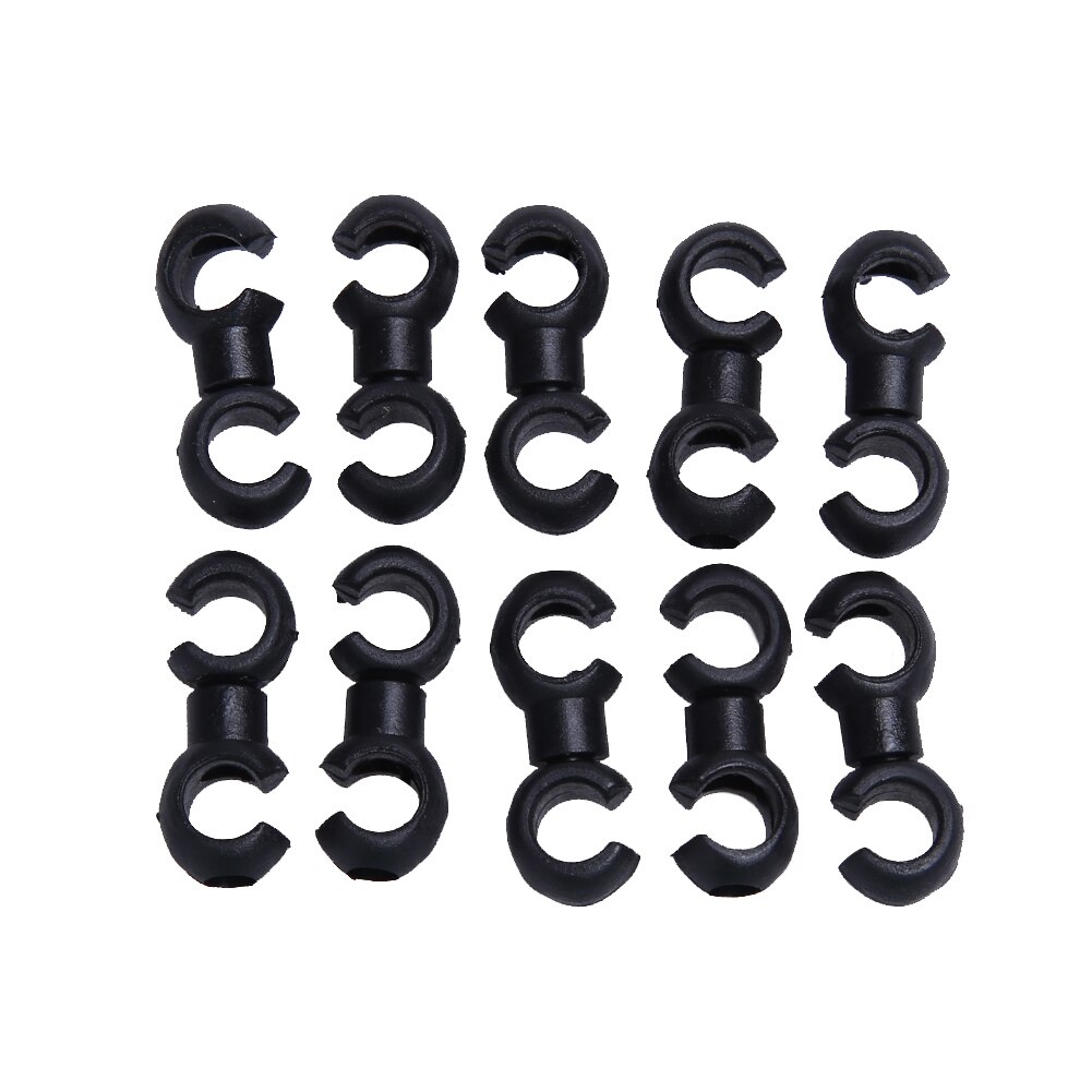 20pcs S Shaped Hook Clips Rotating Bike Brake Gear Cross Cable Tidy Clip Tool for MTB City Road Folding Bike Fixed Gear Bicycle: 10pcs Black