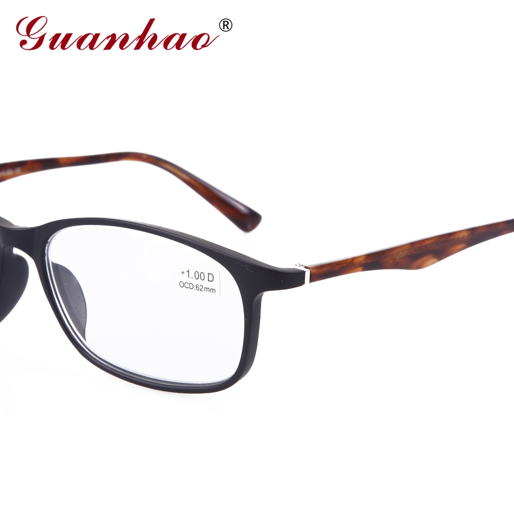 Guanhao TR90 Front Frame with Acetate Temples lazy Glasses Reading Glasses Men And Women Reading Glasses 1.0 1.5