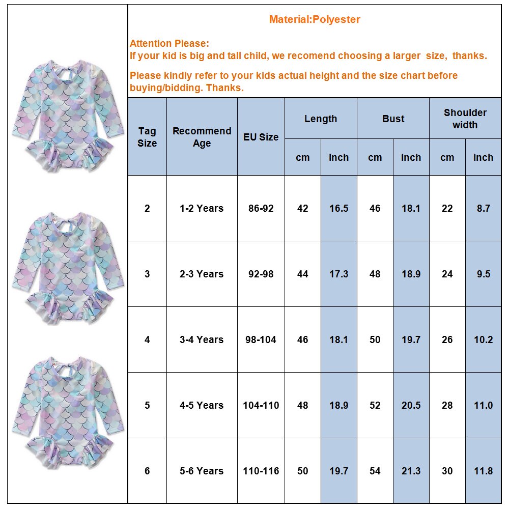 Beach Girls one-piece Swimsuit Summer Swimming Wear For Girl Swimming Pool Clothing Mermaid Cosplay Girls Princess Clothes D35