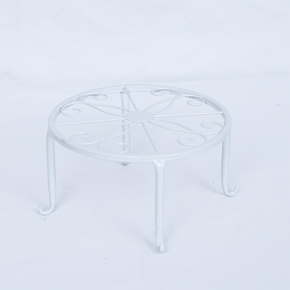 Soporte de hierro forjado Retro Para plantas en maceta, estante para maceta con flores, para jardín, decoración del hogar, balcón: Blanco