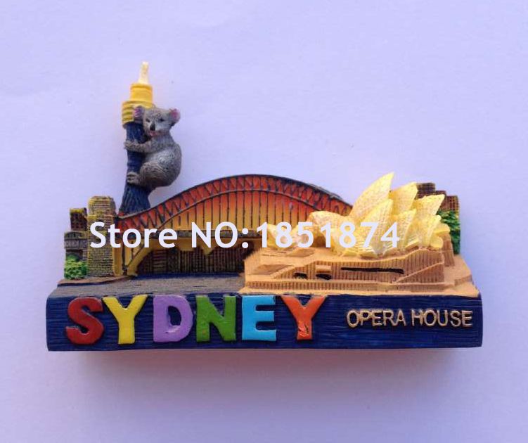 Handmade Painted Sydney Opera House, Australia Koala 3D Fridge Magnets Tourism Souvenirs Refrigerator Magnetic Stickers