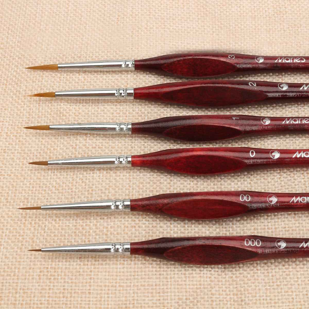 6PCS Best Selling Miniature Paint Brush Set Sable Hair Fine Detail Art Nail Model