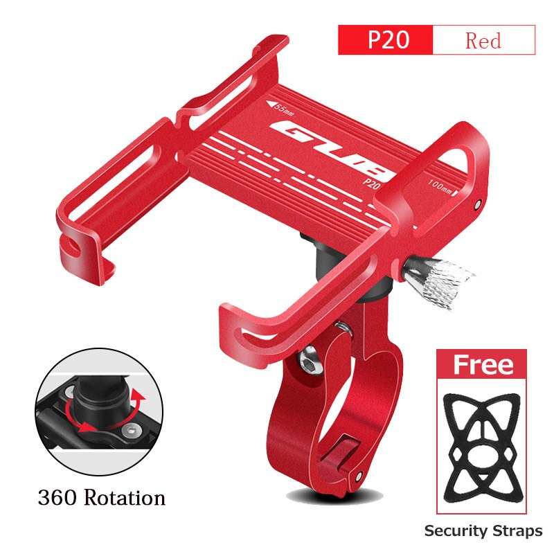 GUB 7 Style MTB uchwyt na telefon rowerowy motocykl wsparcie montaż GPS kierownica rowerowa rower przywieszki do telefonów komórkowych dla 3.5 do 7.5 cala: P20-Red