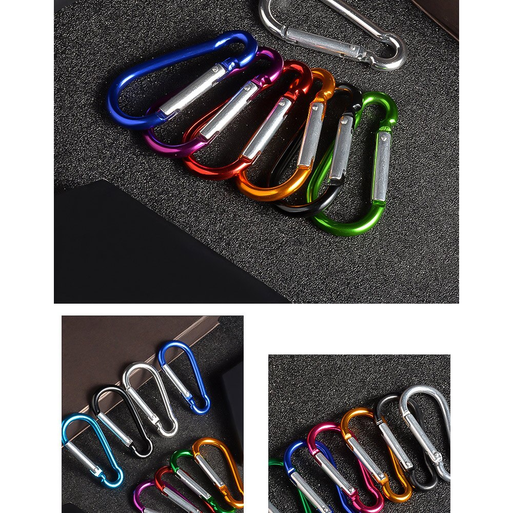 20 stuks karabijnhaak sleutelhanger clip aluminium outdoor camping sleutelhanger karabijnhaak waterfles gesp reis klim accessoires