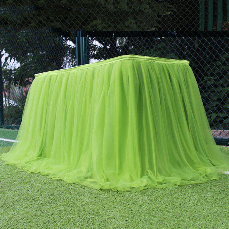 Tutu Tulle Tafel Rok Elastische Mesh Tulle Servies Tafelkleed Voor Bruiloft Tafel Decoratie Thuis Textiel Accessoires #1