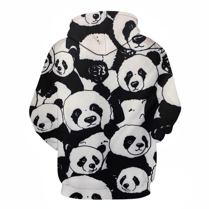 National skat kæmpe panda print hættetrøjer med hat hættetrøje efterår vinter sweatshirts hættetrøje med hætte til herre tøj