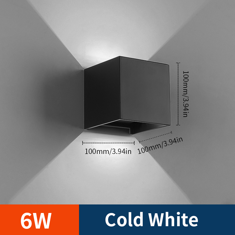 LED Moderne Wandlamp AC110V 220V 6W Koud Wit/Warm Wit Verstelbare Opbouw Kubus Led Tuin veranda Licht Binnen Buiten: Cold White