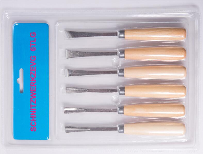 Outils à main pour le travail du bois, ensemble d'outils pour couper le bois, couteau 6 pièces/ensemble, pic, bricolage, outils de sculpture sur bois, ciseaux, ensemble d'outils