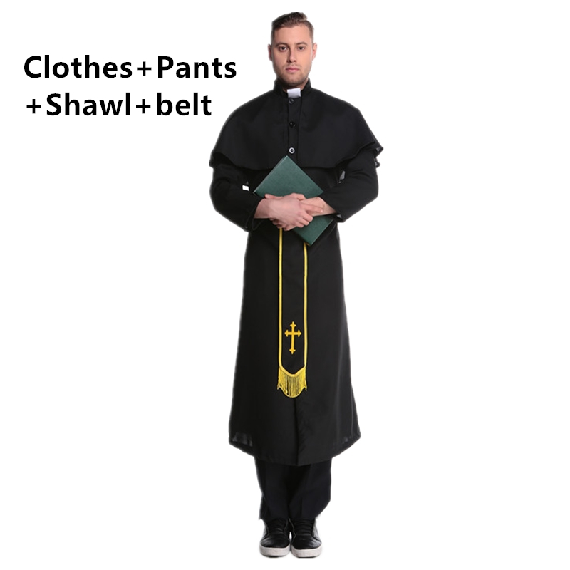 Medieval Cosplay disfraces de Halloween para las mujeres sacerdote monja traje misionero adulto Cosplay ropa vestido de mujer: Style6 set