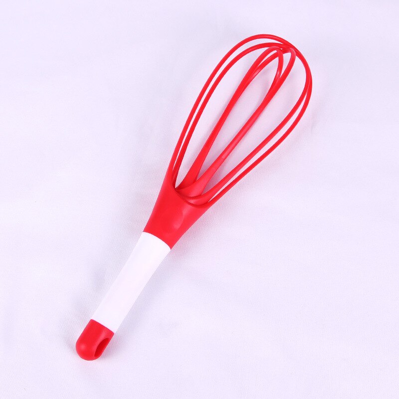 1Pc Mixer Eiklopper Stiring Leggen Apparaat Draaibare Kloppend Manual Klop Draaibaar Folding Keuken Gadget Cake Bakken Tool: Rood