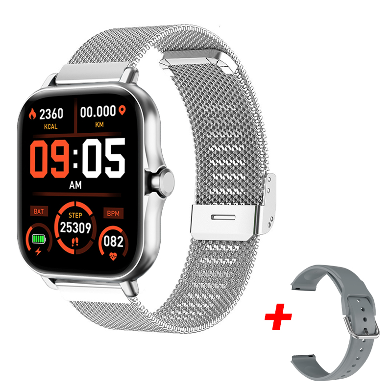 LAXASFIT Y13 Smart Watch con funzione di chiamata Fitness Tracker Cardiofrequenzimetro Sveglia per il monitoraggio degli sport all'aria aperta: Argento