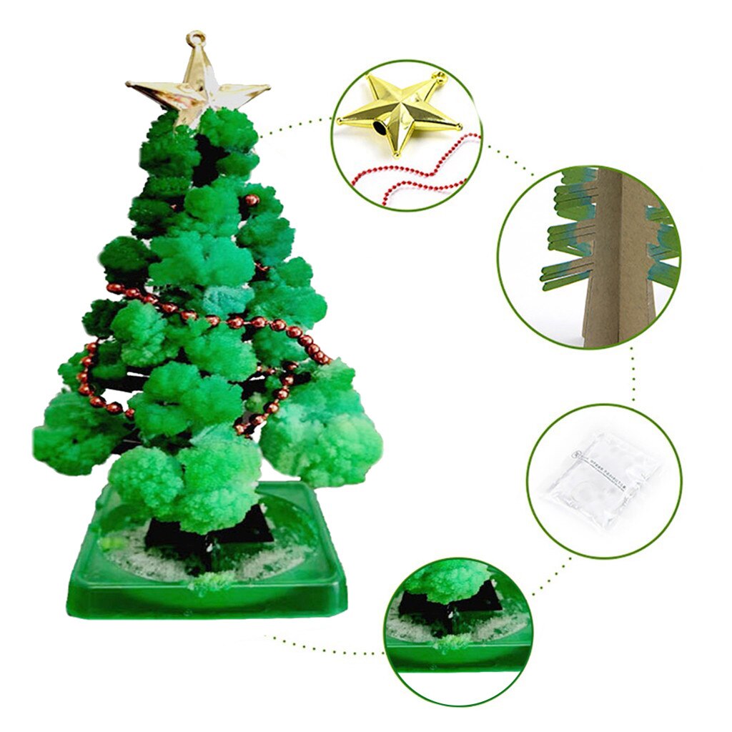 Magic Growing Christmas Tree Paper Tree Blossom Santa Claus Mini Christmas Decoration For Year Kids Desktop Toys 15ml