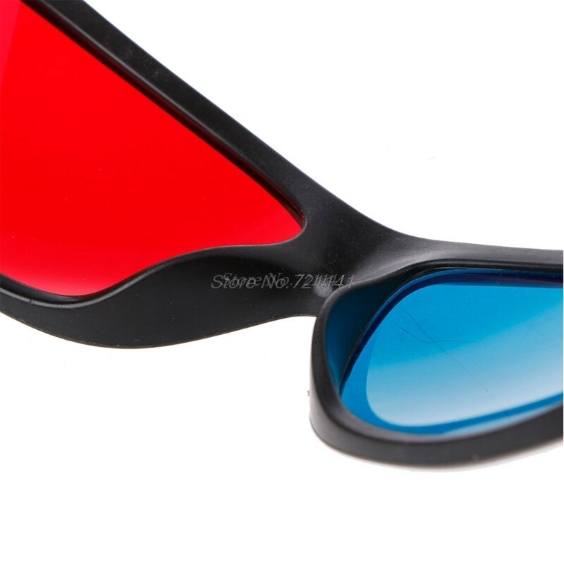 Cadre blanc universel rouge bleu anaglyphe 3D lunettes pour film jeu DVD vidéo TV électronique Stocks directe
