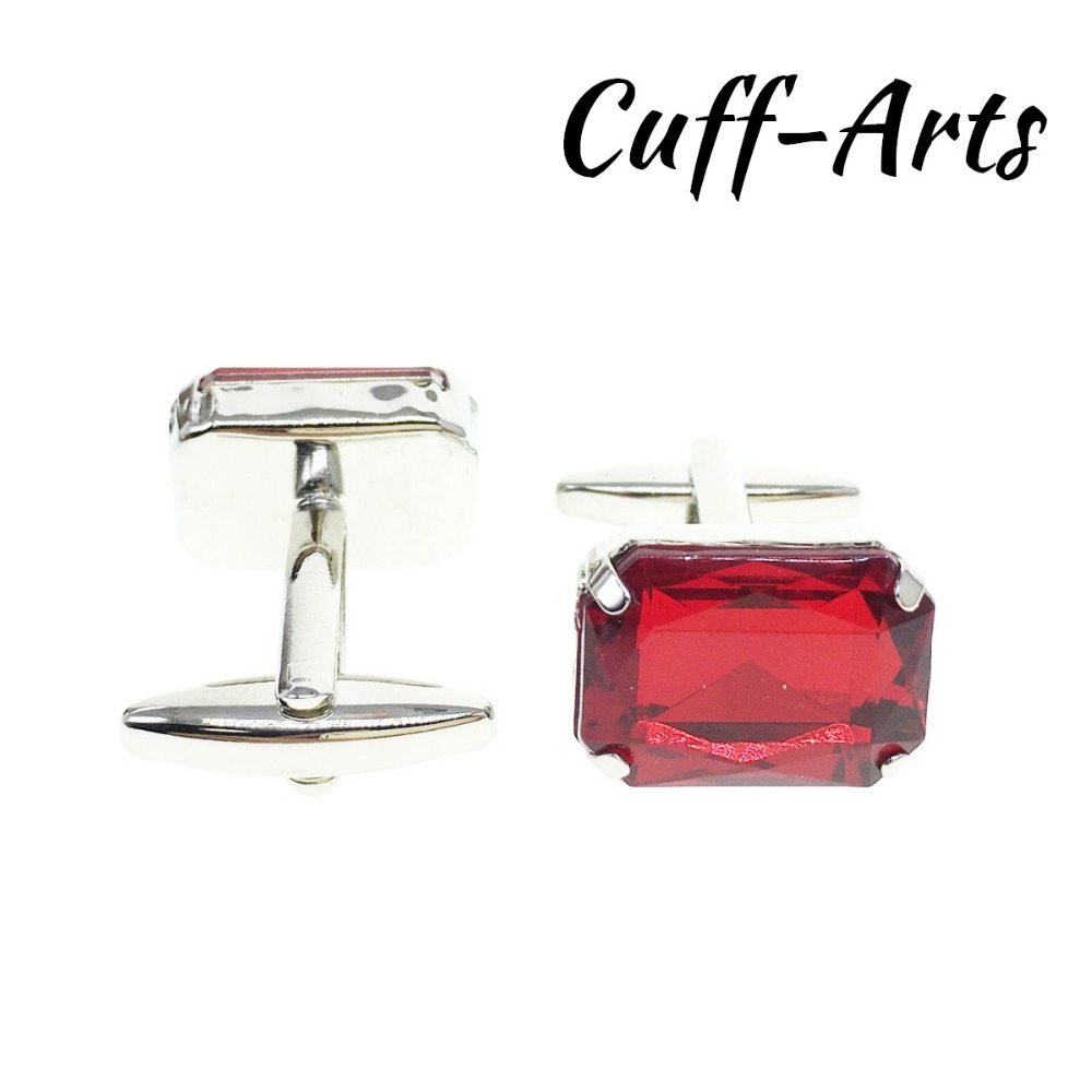 Cuffarts Luxus rot Kristall Acryl Quadrate Manschettenknöpfe Für Herren Shirt Schmuck Geometrische Manschette Verknüpfung Tasten Botões Punho C20143