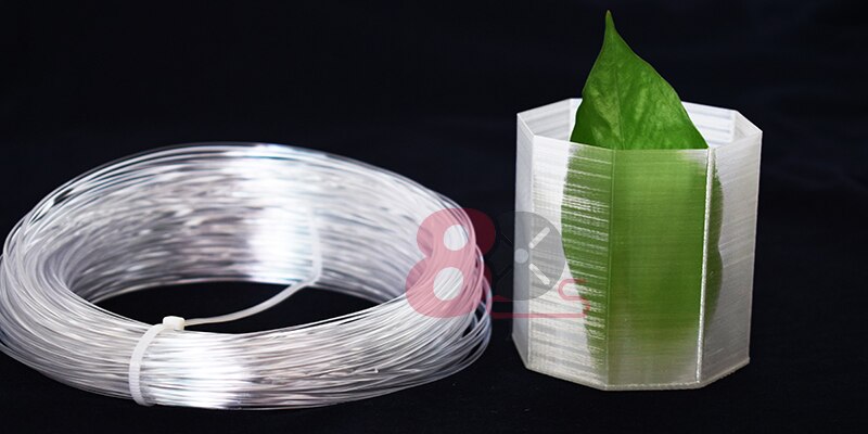 Filament en p-verre haute transparence 1.75mm 3mm, PC et PETG Composite 3D, Filament meilleur que ABS PLA: 100g 3mm  P-GLASS