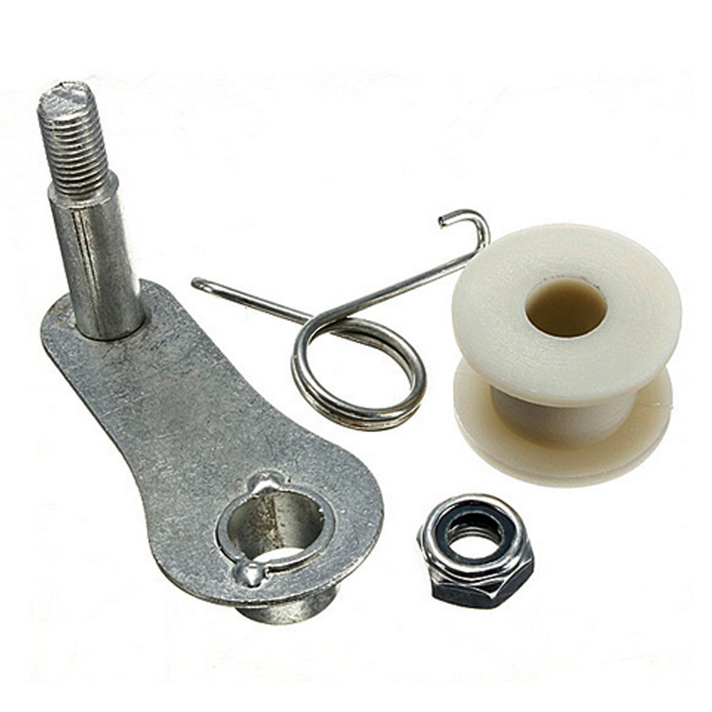 JEAZEA Pulley Chain Tensioner Tension Adjuster Roller Slider Guide Clip Spring Bracket Kit For Scooter Dirt Pit Mini Bike Moto