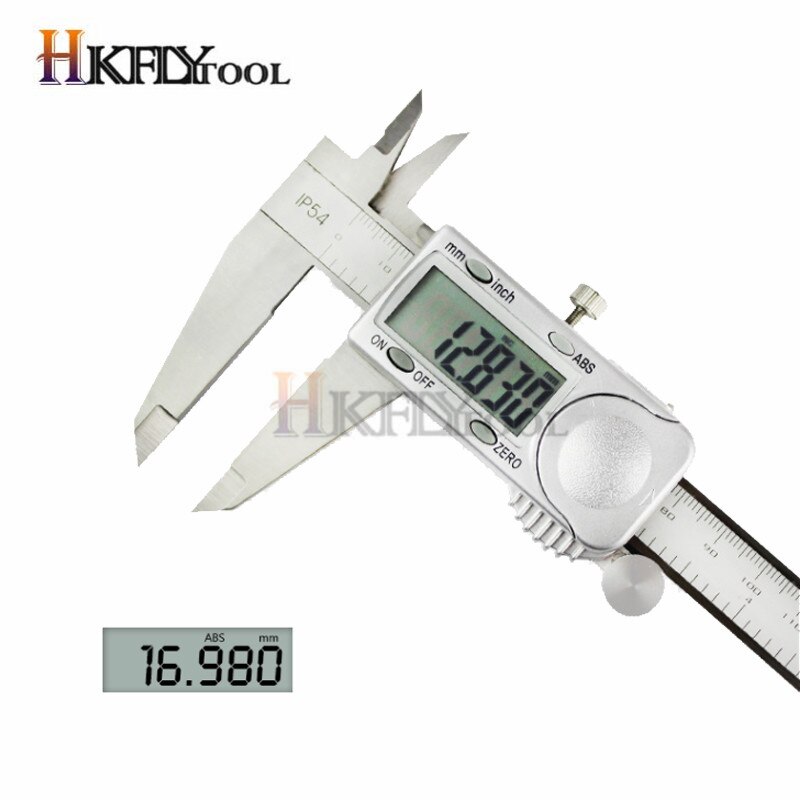 Terma-calibrador Digital de precisión extrema, calibrador vernier electrónico ABS, 6 ", 0-150mm, IP54: Default Title