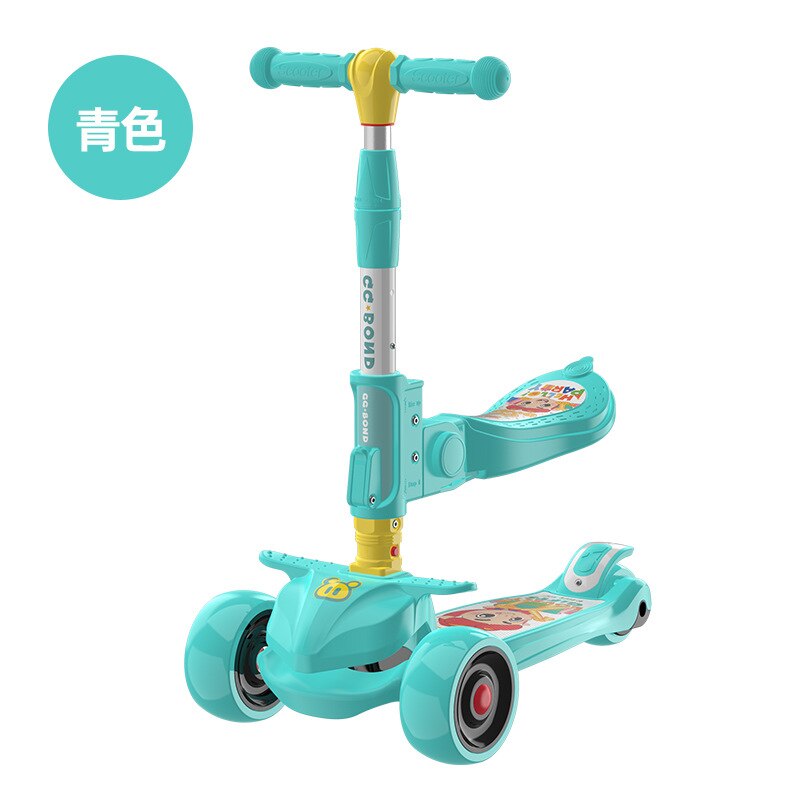 Baby Scooter Kan Zitten Op Een Voet Slide 1-3-6-12 Jaar Oude Baby Kind Pedaal opvouwbare Katrol: 4