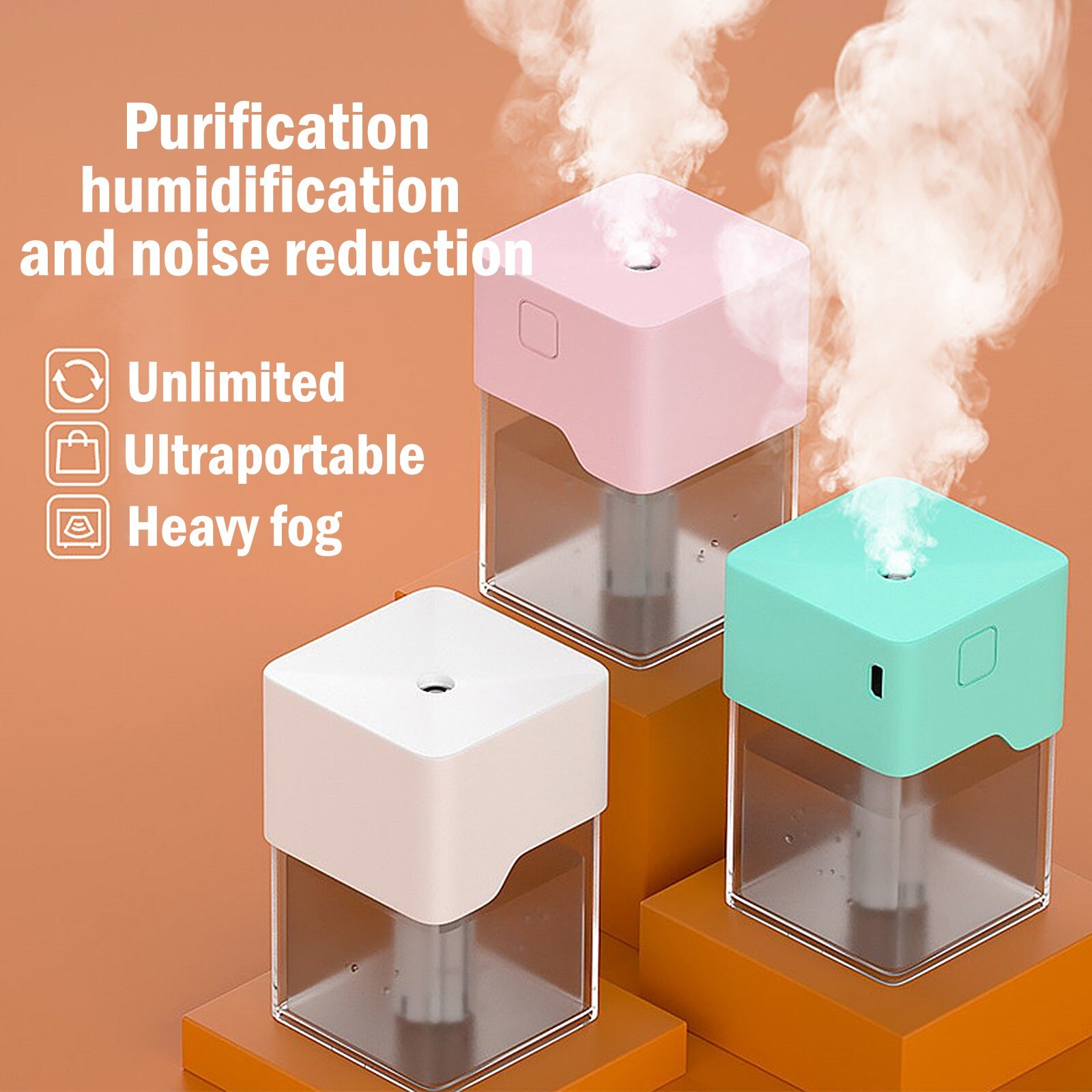 220ml Usb Charging Humidifier Led Night Light Display Home Air Purifier Two Mode Adjuster Air Humidifier For Smart Home