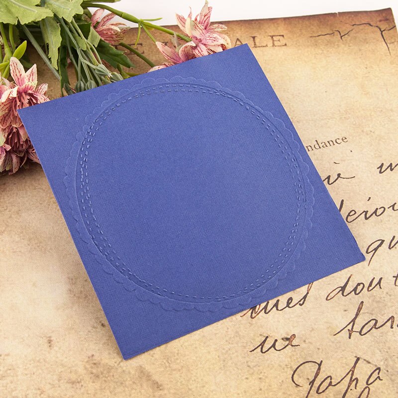 KLJUYP Round frame Plastic Embossing Folders for DIY Scrapbooking Paper Craft/Card Making Decoration Supplies