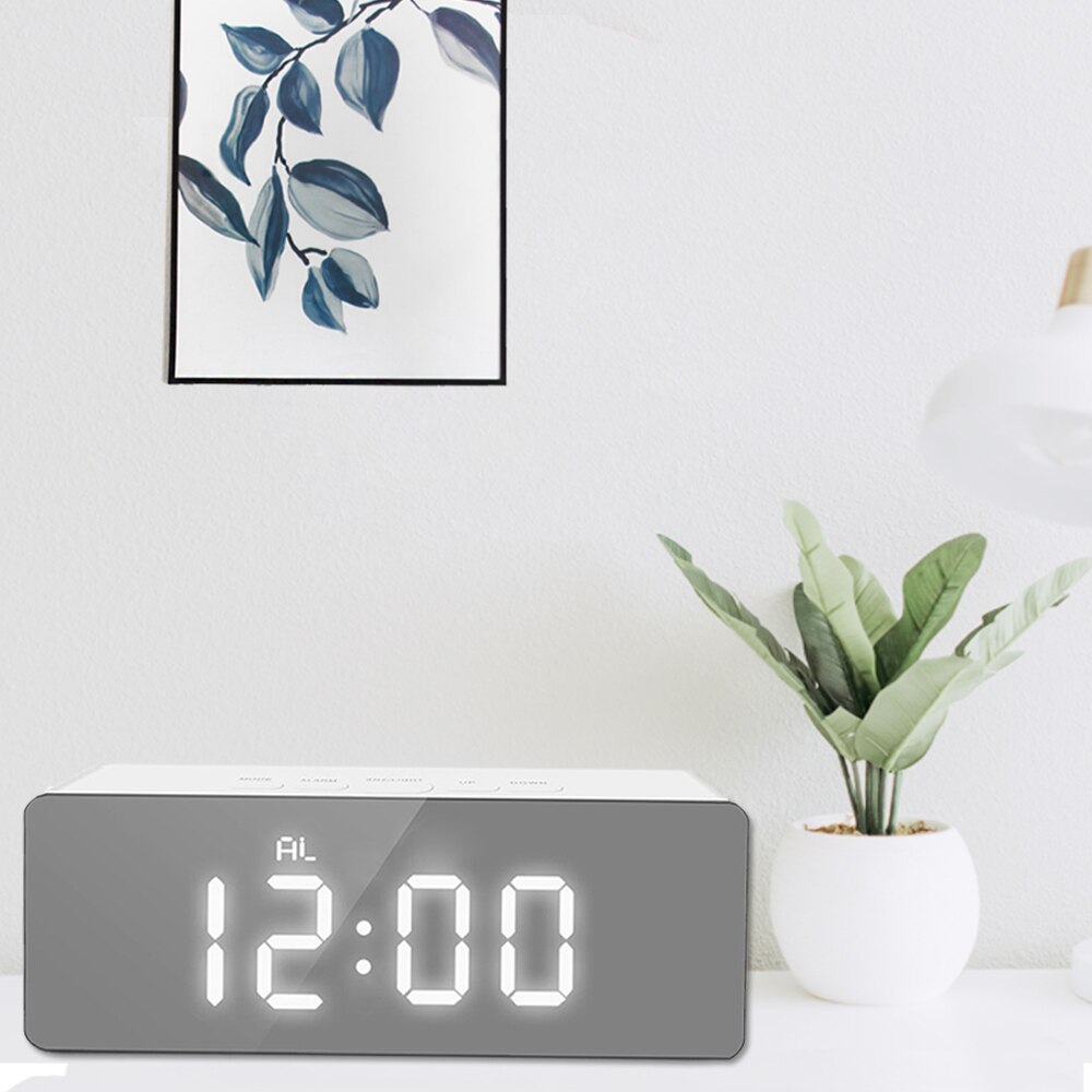 Digital Alarm Clock LED Screen Electronic Clock Large Number Display Clocks Digital Table Clocks With Voice Control Function