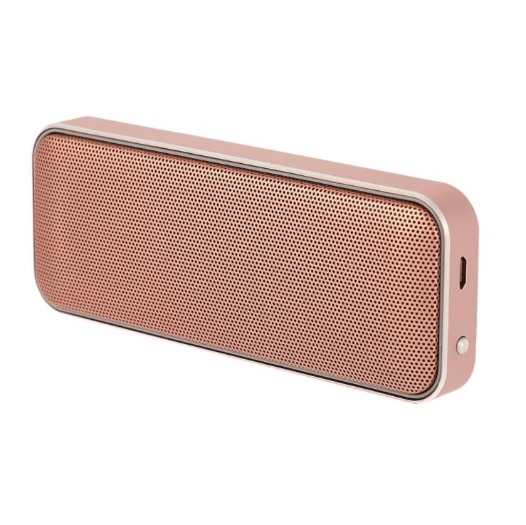 AEC BT202 Mini haut-parleur Bluetooth sans fil Portable haut-parleur avec chargeur Mini haut-parleur: Rose Gold