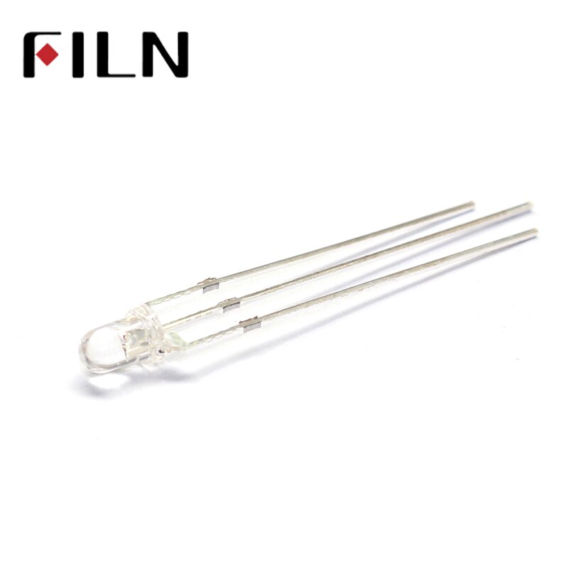 100 stk 3mm 2 farver rød og grøn fælles katode eller anode ledet vandklar lampe diode lys 3 pin