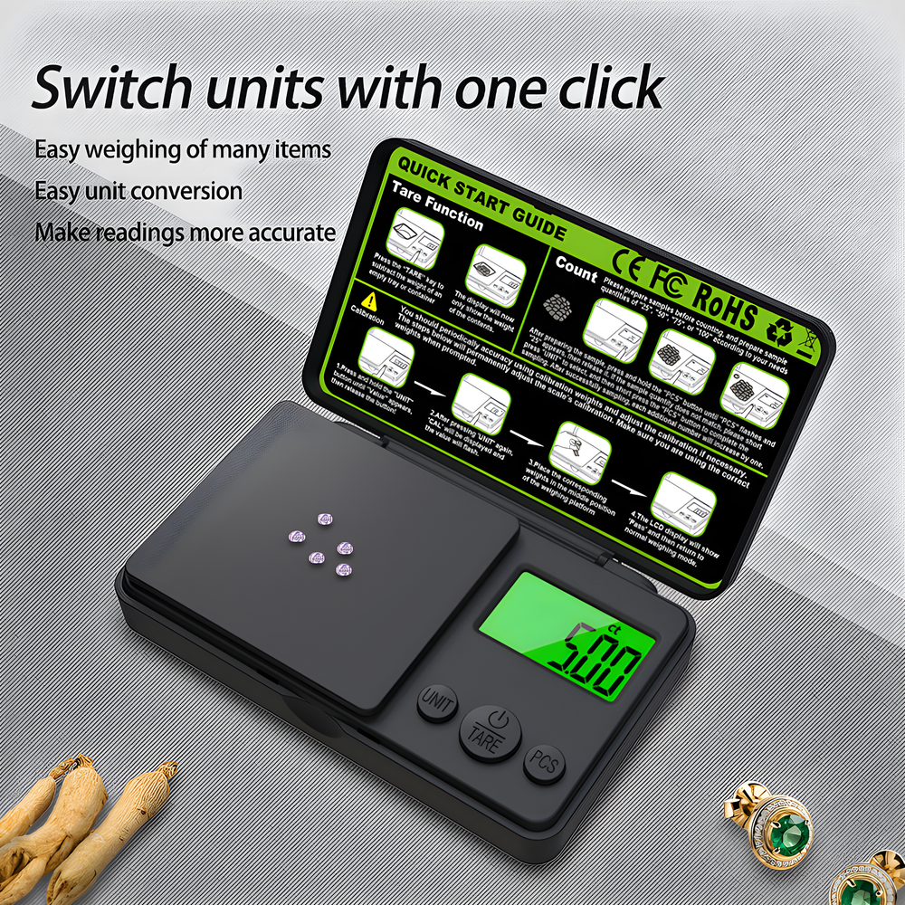1PC Mini Electronic Digital Pocket Scale ABS Material Gold Weight Scale Portable Jewelry Pocket Scale Kitchen Tools